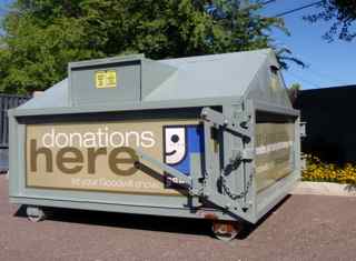 We host a Goodwill donations bin in our parking lot to help recycle items and put people back to work through their programs.