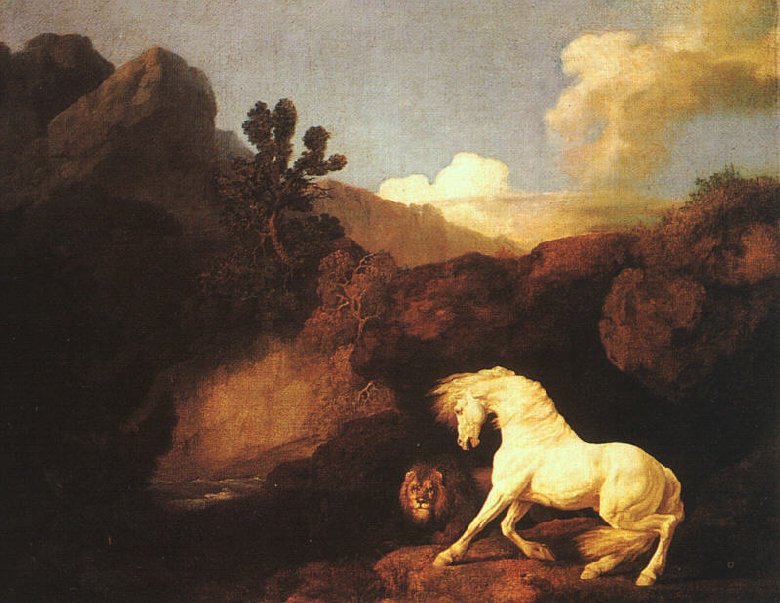 Stubbs Horse Frieghtened by Lion