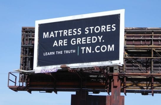 mattress stores are greedy billboard