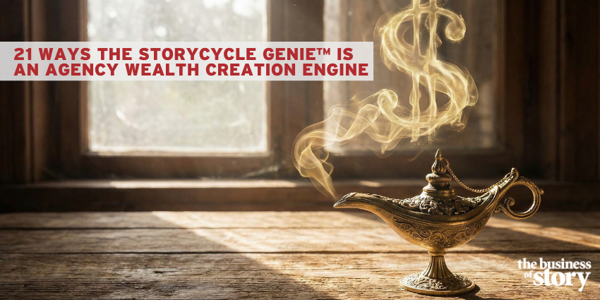 21 ways the StoryCycle Genie™ is a an agency wealth creation engine from creating a wealth of time savings to revenue generating to brand differentiation to client statisfaction and growth