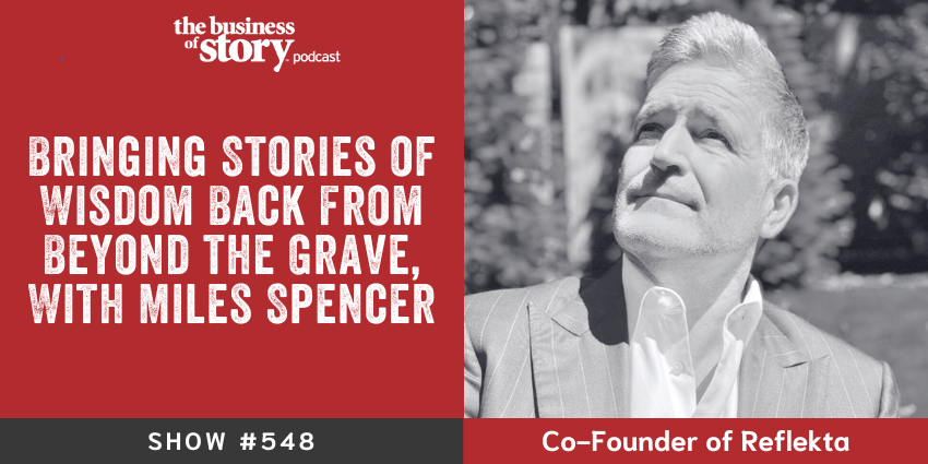 Miles Spencer discussing digital legacy preservation with Reflekta's Soul Technology—AI-driven interactive companion.