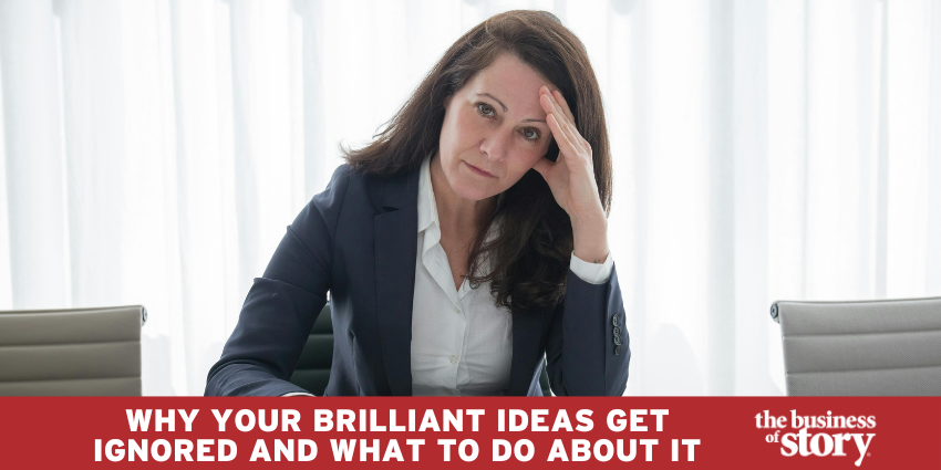 Business storytelling expert Park Howell presenting the AND-BUT-THEREFORE framework to improve emotional communication and presentation skills in business, highlighting the limbic brain's role in audience engagement.