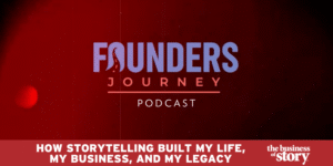 Park Howell, the World's Most Industrious Storyteller, presenting storytelling strategies for entrepreneurship, business growth, and legacy building on stage at the Founders Journey Podcast.