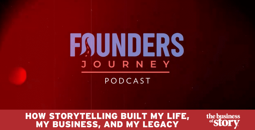 Park Howell, the World's Most Industrious Storyteller, presenting storytelling strategies for entrepreneurship, business growth, and legacy building on stage at the Founders Journey Podcast.