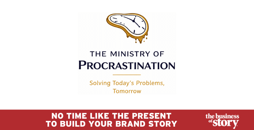 Title image for the new brand story created by the StoryCycle Genie™ for The Ministry of Procrastination