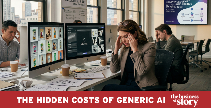 Agency professional reclaims hidden AI time tax using StoryCycle Genie's Artful Intelligence brand platform.