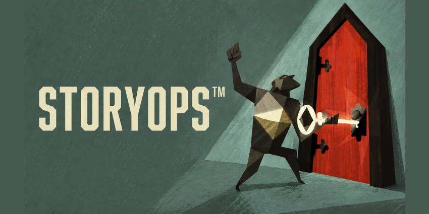 Edgar, the illustrated brand storytelling character from Park Howell's book Brand Bewitchery, stands beside the headline "StoryOps™ — the only narrative-native platform in the world that aligns your brand story through every department, across every function, through every channel for coherent, consistent, and compelling communications internally and externally."