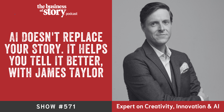 James Taylor, author of SuperCreativity, joins Park Howell on the Business of Story podcast to discuss how AI augments human creativity — not replaces it — for entrepreneurs, keynote speakers, and business leaders navigating the age of artificial intelligence.