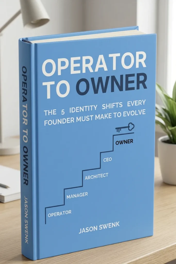 Operator to Owner book by Jason Swenk — the 5 identity shifts every founder must make to evolve from operator to business owner Image 